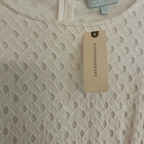 Anthropologie//3/4 sleeve//maxi dress//White//NWT//Size 12 - Picture 6 of 7